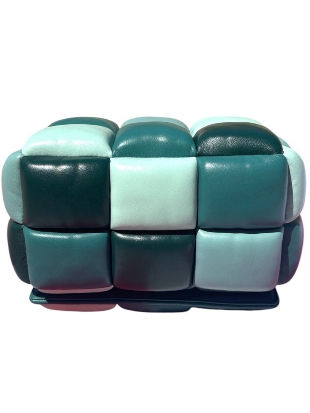 Kate Spade Boxxy Quilted Leather Crossbody Bag - Teal Colorblock EUC - Picture 4 of 5